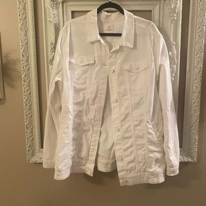 NWT WHITE LULAROE JEAN JACKET